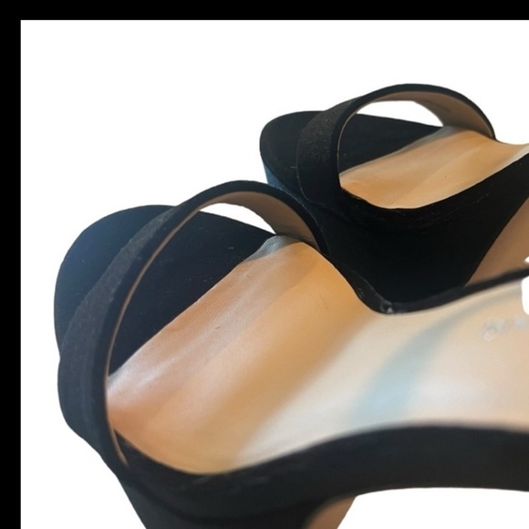 Antonio Melani Janie Black Velvet Platform Angel Rhinestone Bow Feather Size 7.5 - Picture 8 of 16